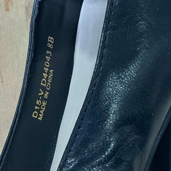 Cole Haan Women's Grand.OS Black Scalloped Perforated Leather Pointy Toe Size 8B - Picture 11 of 11